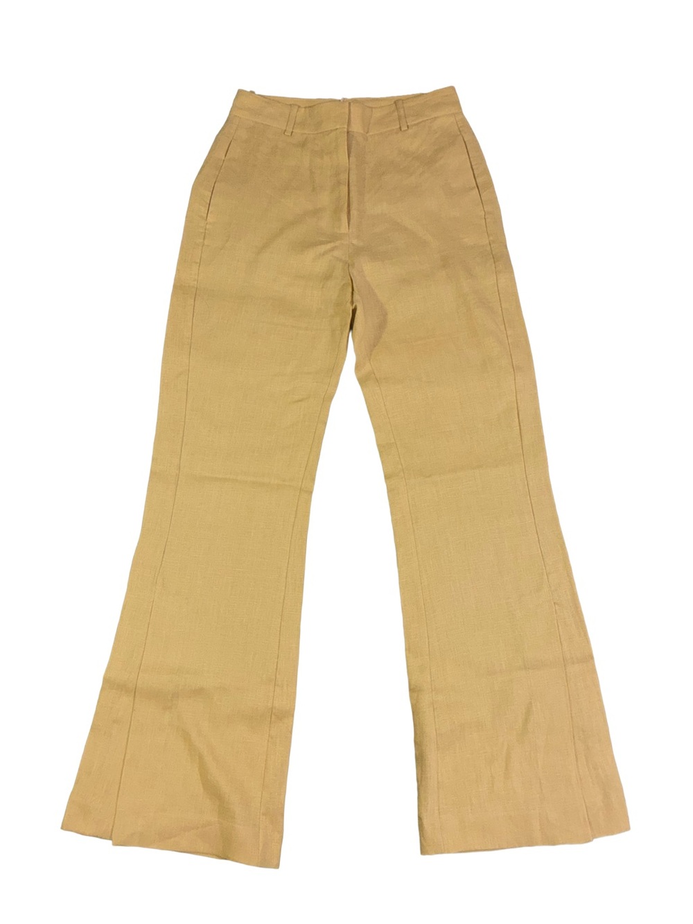 100% Linen MNG Mango, High Rise Bootcut Trousers, Size 6 - Picture 2 of 7